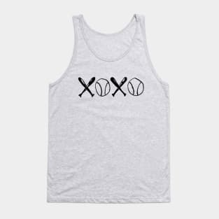 XOXO, Crossed Baseball Bats And Baseballs Tank Top